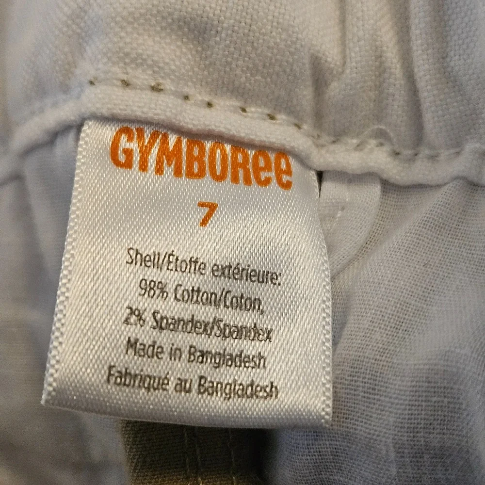 Gymboree Sz 7 Boy Dress PANTS Tan‎ Khaki w/ Adjustable Waist uniform